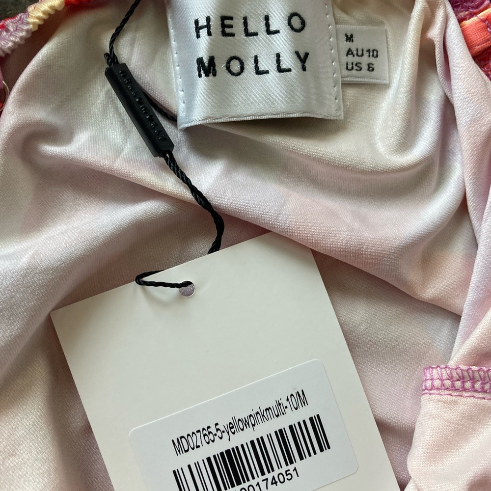 Hello Molly Pink and Orange MIDI Dress 👗 Size 6 - Picture 10 of 12